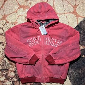 Supreme Red Hooded Jacket